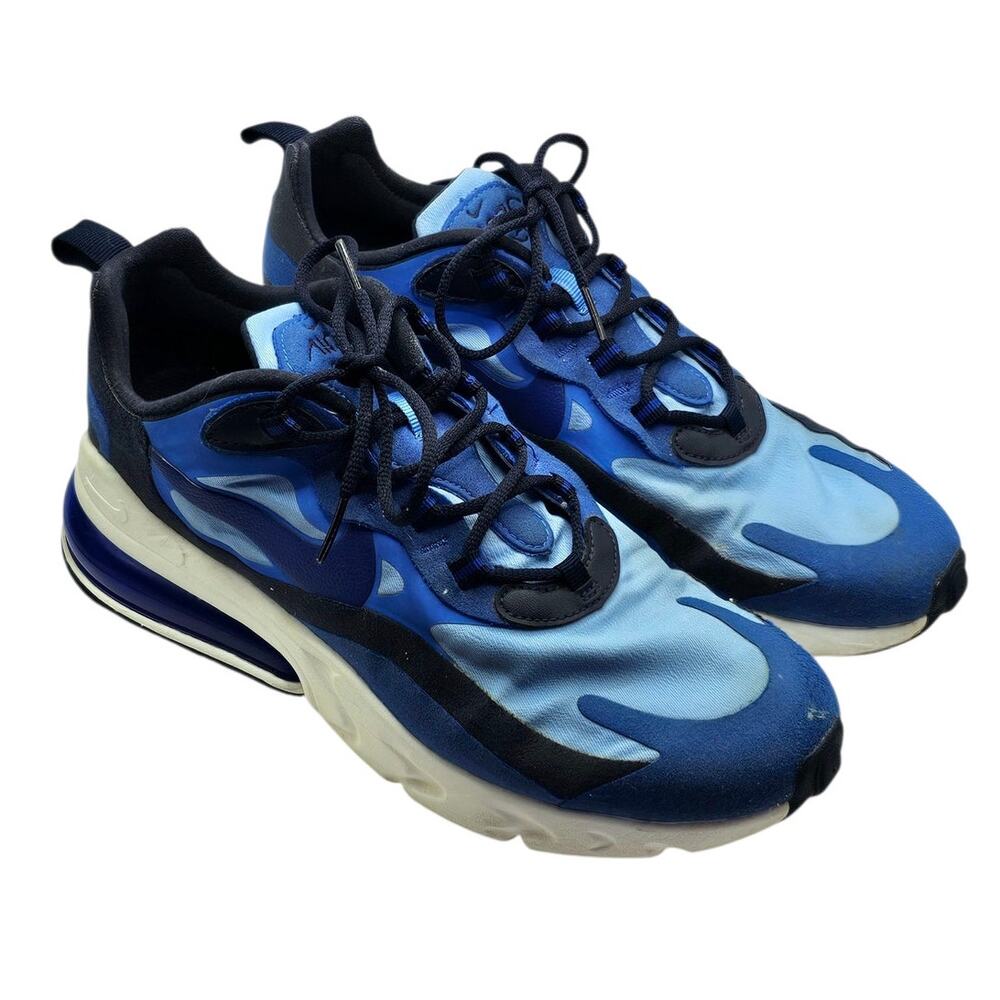 Nike Triple Blue Air Max 270 React Casual Sneakers - Picture 4 of 12